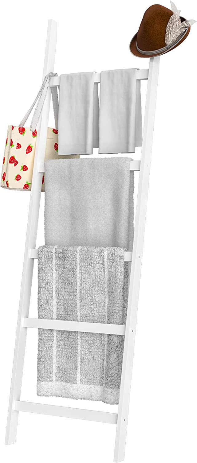 WTZ 5-Layer Towel Racks Blanket Ladder MC201 White