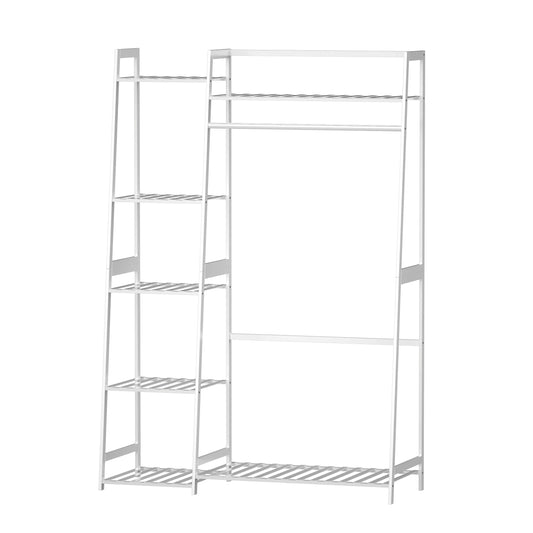 WTZ Clothing Rack with Shelves Freestanding Closet Organizer MC602 White